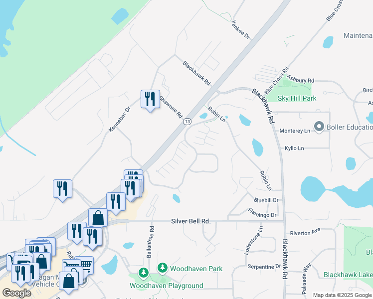 map of restaurants, bars, coffee shops, grocery stores, and more near 3705 Burgundy Drive in Eagan