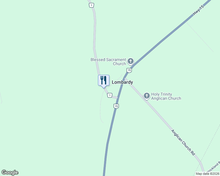map of restaurants, bars, coffee shops, grocery stores, and more near 23 Blacksmith Road in Lombardy