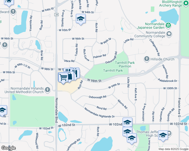 map of restaurants, bars, coffee shops, grocery stores, and more near in Minneapolis