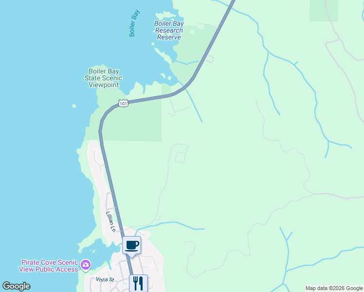 map of restaurants, bars, coffee shops, grocery stores, and more near 1200 Northeast Lillian Lane in Depoe Bay