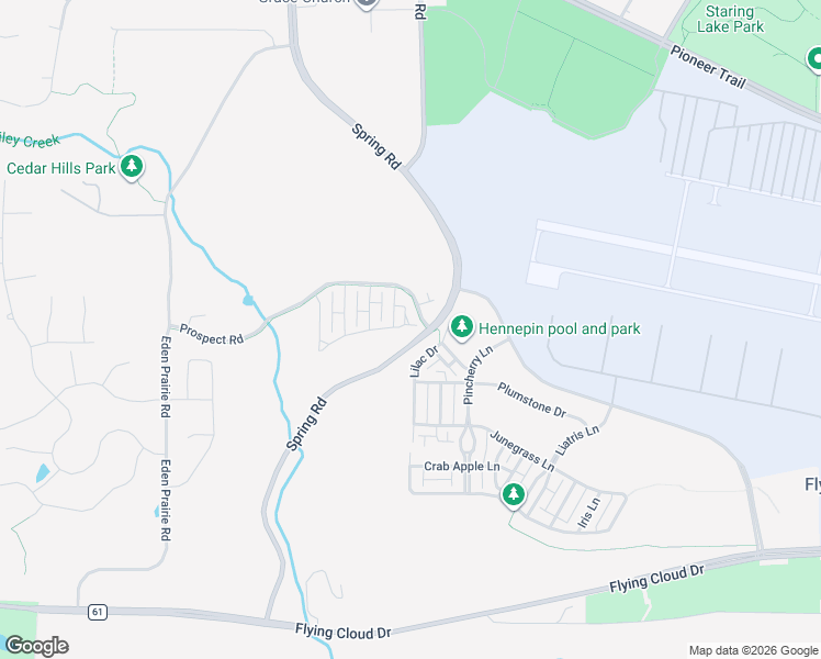 map of restaurants, bars, coffee shops, grocery stores, and more near 15795 Porchlight Lane in Eden Prairie