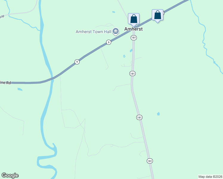 map of restaurants, bars, coffee shops, grocery stores, and more near 14 Pennington Lane in Amherst