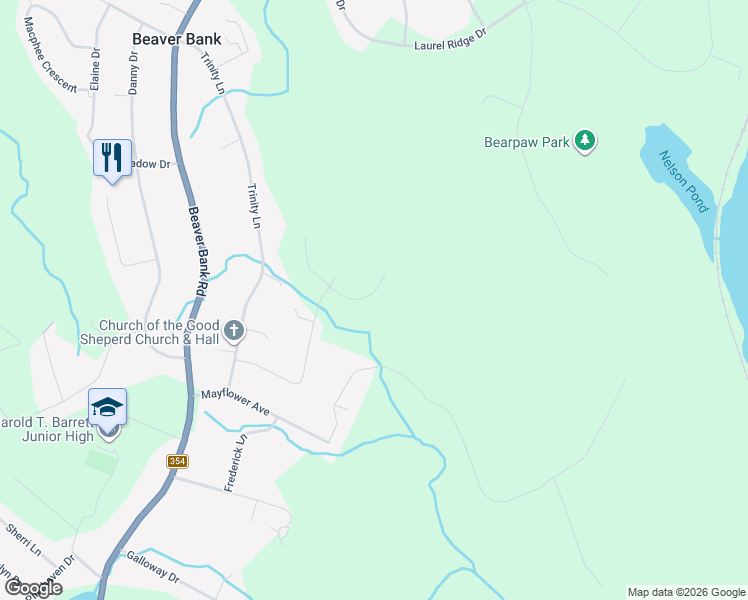 map of restaurants, bars, coffee shops, grocery stores, and more near 179 Darner Drive in Beaver Bank