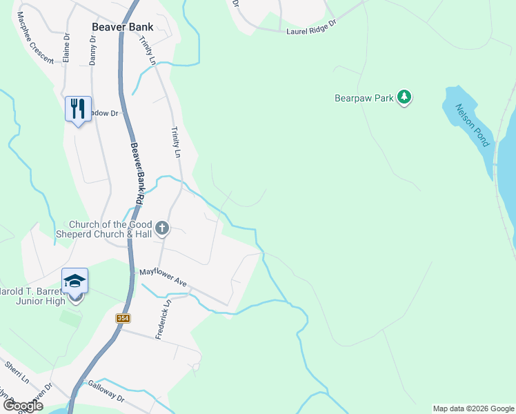 map of restaurants, bars, coffee shops, grocery stores, and more near 179 Darner Drive in Beaver Bank