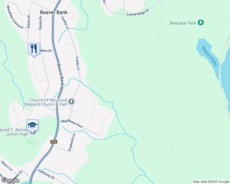 map of restaurants, bars, coffee shops, grocery stores, and more near 183 Darner Drive in Beaver Bank