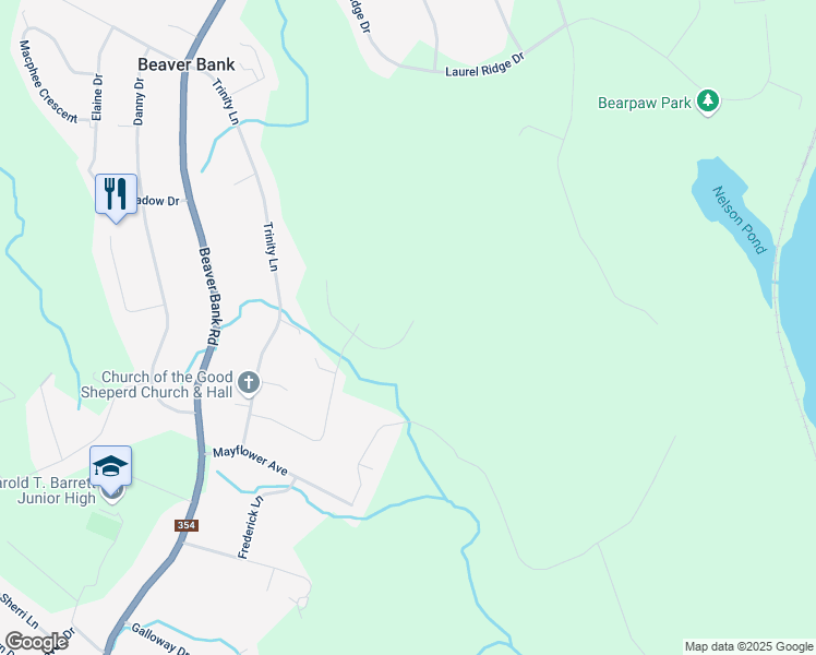 map of restaurants, bars, coffee shops, grocery stores, and more near 200 Darner Drive in Beaver Bank