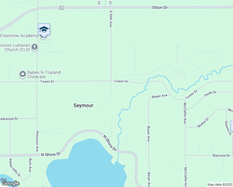map of restaurants, bars, coffee shops, grocery stores, and more near 1151 South 50th Avenue in Eau Claire