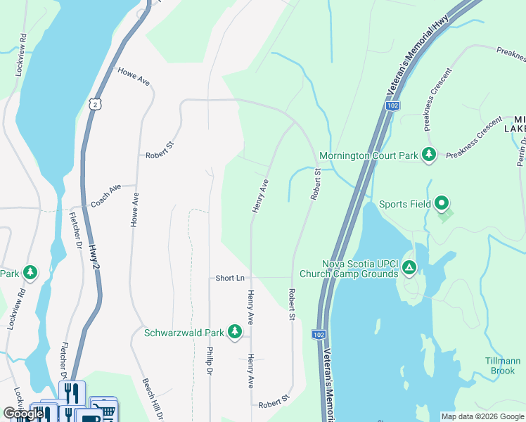 map of restaurants, bars, coffee shops, grocery stores, and more near 241 Fall River Roundabout in Fall River