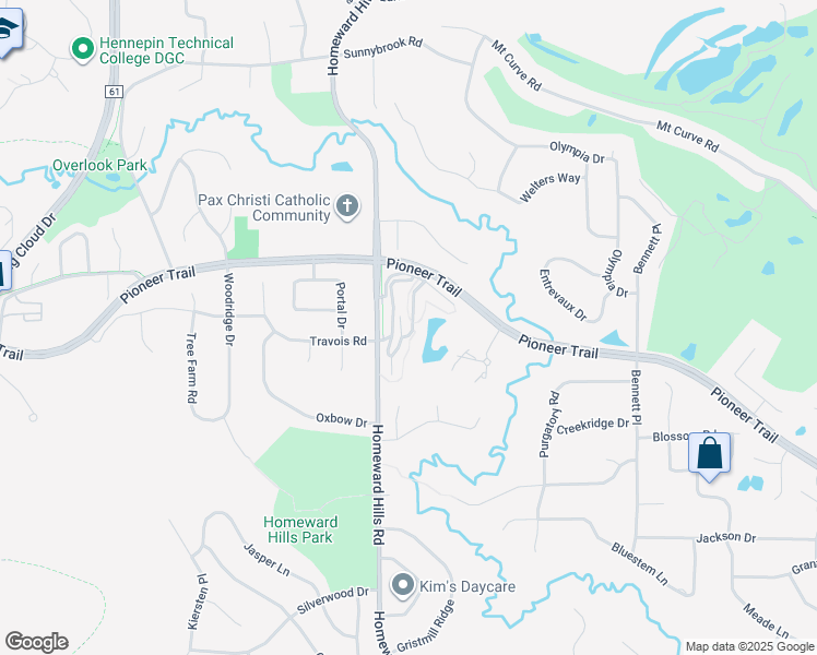 map of restaurants, bars, coffee shops, grocery stores, and more near 11861 Harvest Lane in Eden Prairie