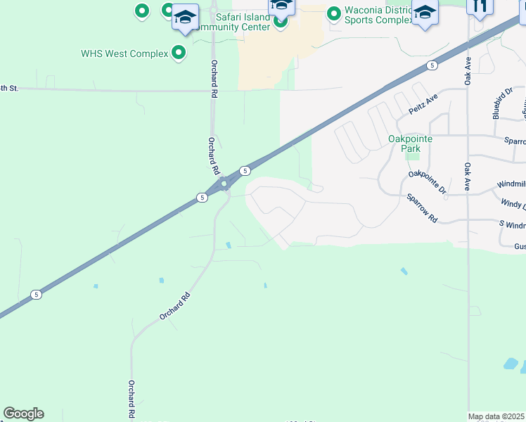 map of restaurants, bars, coffee shops, grocery stores, and more near 11725 Minnesota 5 in Cologne