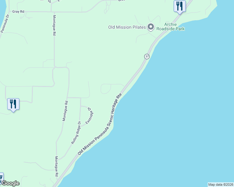 map of restaurants, bars, coffee shops, grocery stores, and more near 1300-1398 Londolyn Terrace North in Traverse City