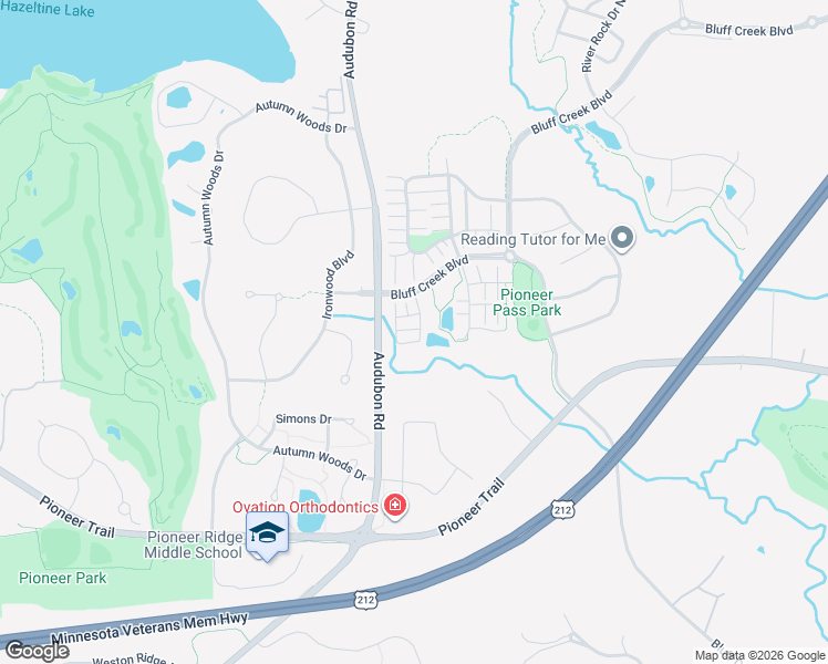 map of restaurants, bars, coffee shops, grocery stores, and more near 9690 Independence Circle in Chanhassen