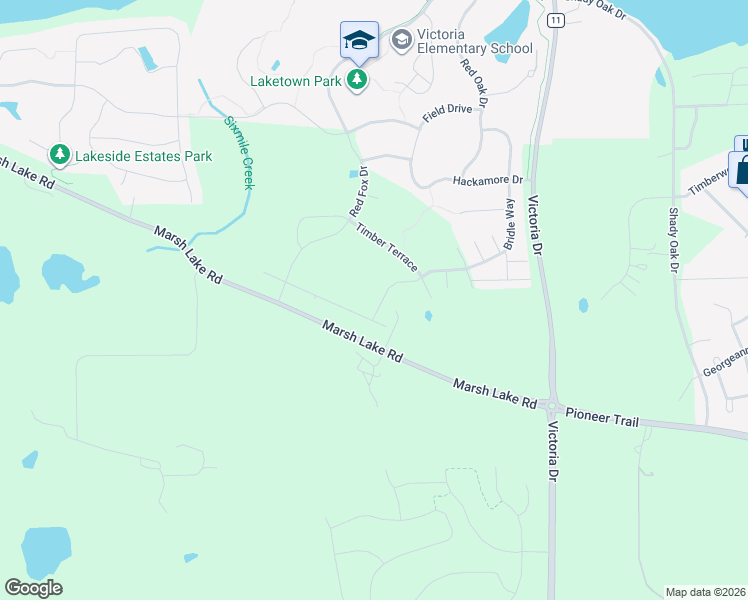 map of restaurants, bars, coffee shops, grocery stores, and more near 5475 Marsh Lake Road in Chaska