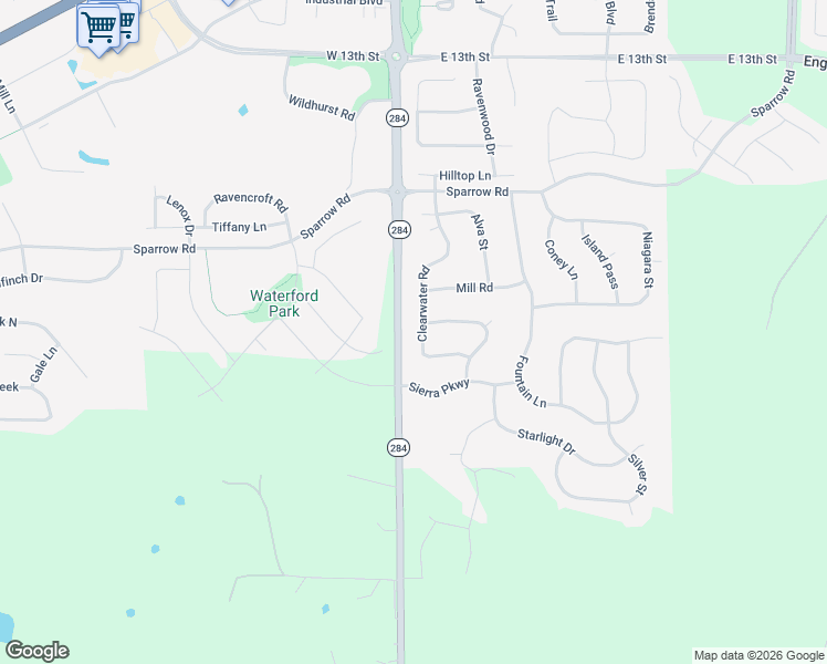 map of restaurants, bars, coffee shops, grocery stores, and more near 1904 Clearwater Road in Waconia