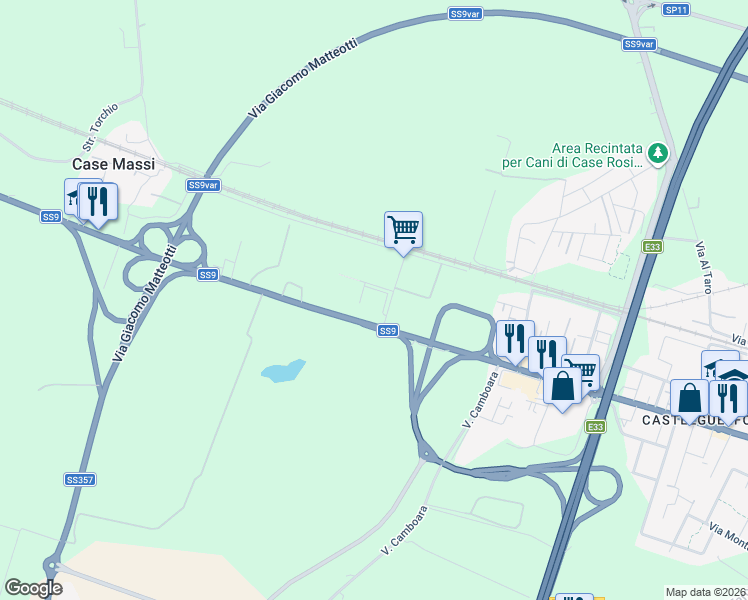 map of restaurants, bars, coffee shops, grocery stores, and more near 1 Via Enrico Fermi in Ponte Taro