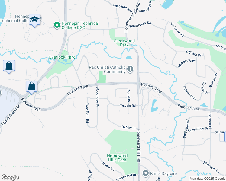map of restaurants, bars, coffee shops, grocery stores, and more near 12197 Cartway Curv in Eden Prairie