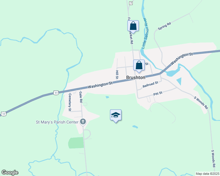map of restaurants, bars, coffee shops, grocery stores, and more near 1226 Washington St in Brushton