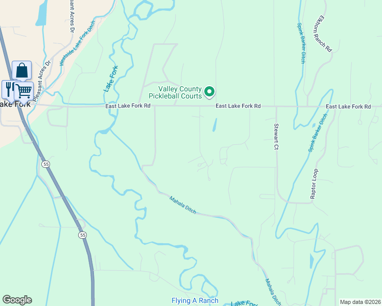 map of restaurants, bars, coffee shops, grocery stores, and more near 13827 Wild Goose CT in McCall