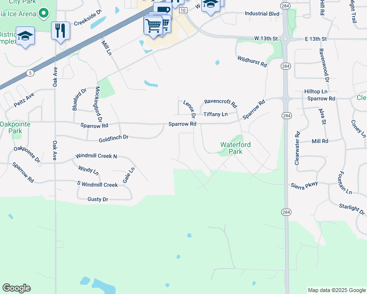 map of restaurants, bars, coffee shops, grocery stores, and more near 1666 Saint George Street in Waconia