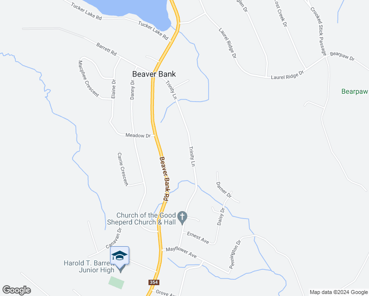 map of restaurants, bars, coffee shops, grocery stores, and more near 100 Trinity Lane in Beaver Bank