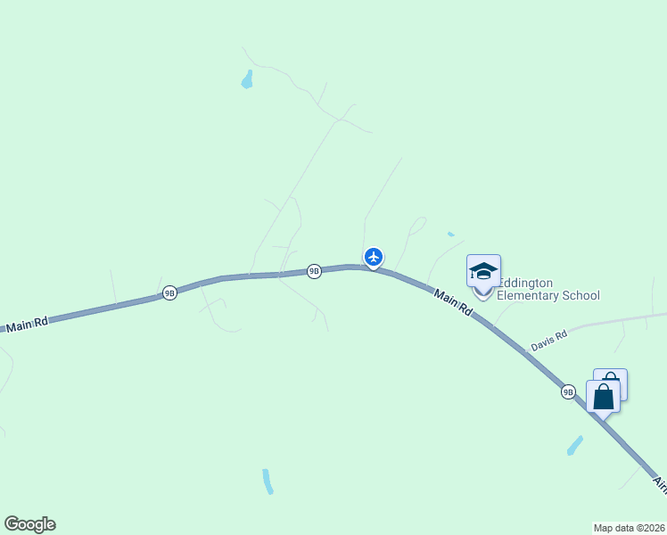 map of restaurants, bars, coffee shops, grocery stores, and more near 352 Main Road in Eddington