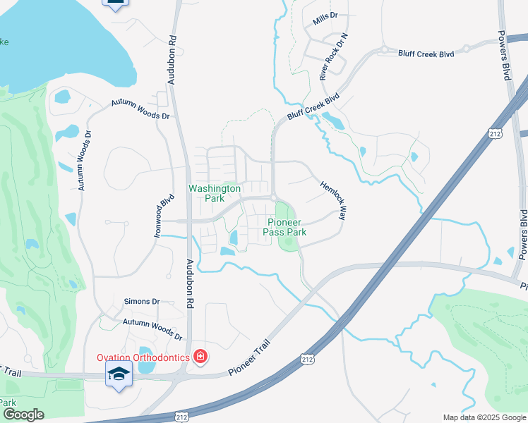 map of restaurants, bars, coffee shops, grocery stores, and more near 1802 Colonial Lane in Chanhassen