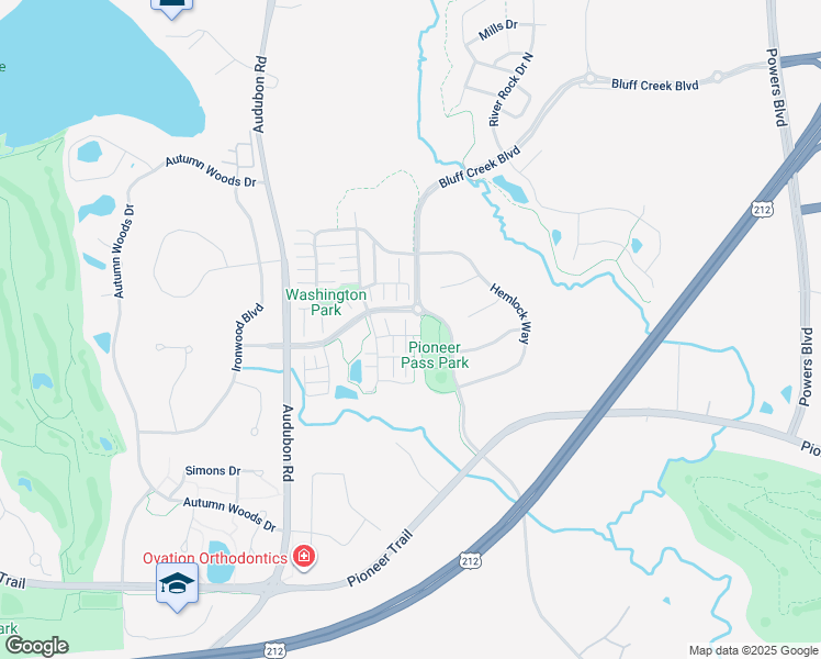 map of restaurants, bars, coffee shops, grocery stores, and more near 1802 Colonial Lane in Chanhassen