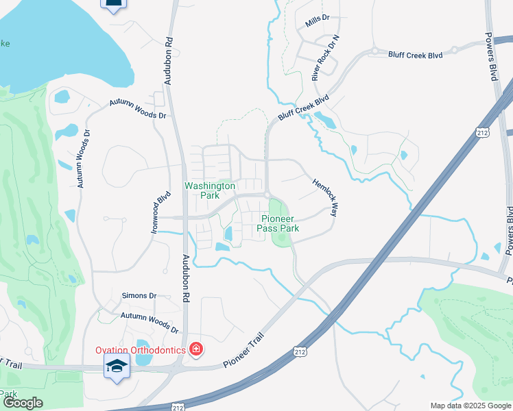 map of restaurants, bars, coffee shops, grocery stores, and more near 1822 Colonial Lane in Chanhassen