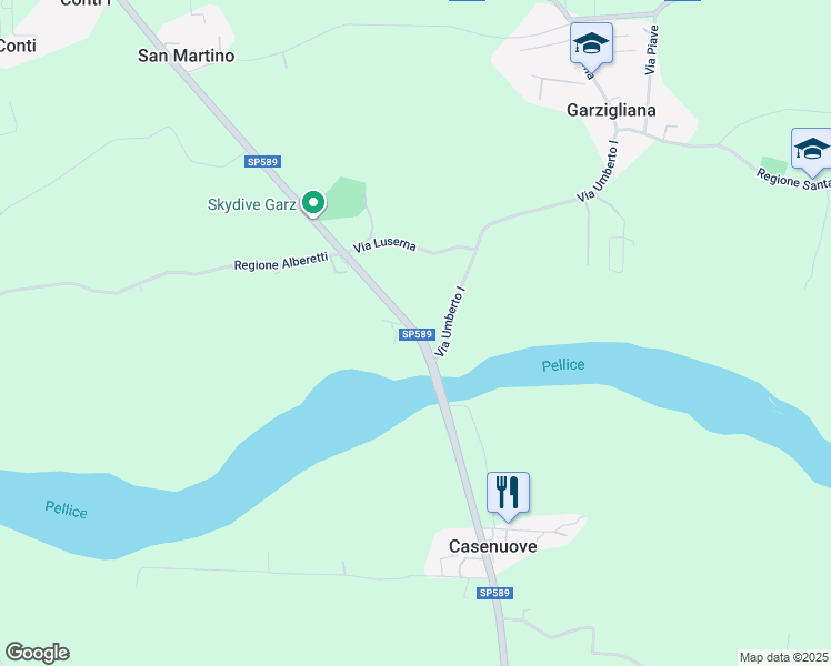map of restaurants, bars, coffee shops, grocery stores, and more near 8 Regione Montebruno in Città Metropolitana di Torino