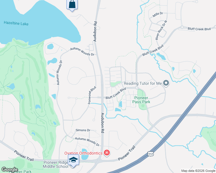 map of restaurants, bars, coffee shops, grocery stores, and more near 9565 Madison Drive in Chanhassen