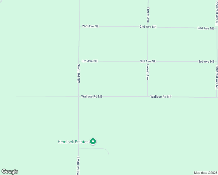 map of restaurants, bars, coffee shops, grocery stores, and more near 207 Wallace Road Northeast in Alden