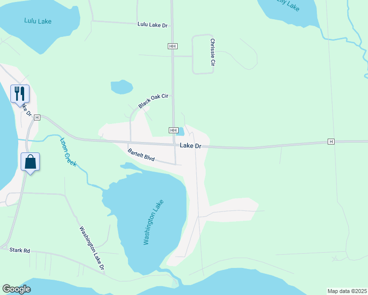 map of restaurants, bars, coffee shops, grocery stores, and more near N6688 Bartelt Street in Shawano