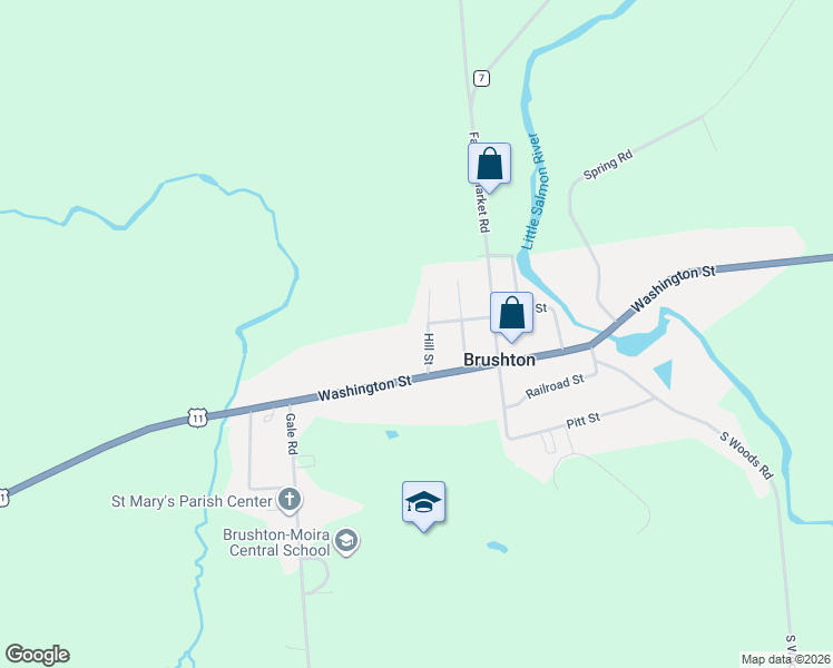 map of restaurants, bars, coffee shops, grocery stores, and more near 1225 Washington St in Brushton