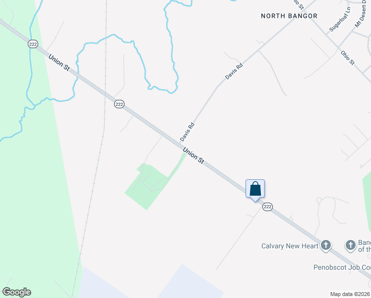 map of restaurants, bars, coffee shops, grocery stores, and more near 1827 Union Street in Bangor