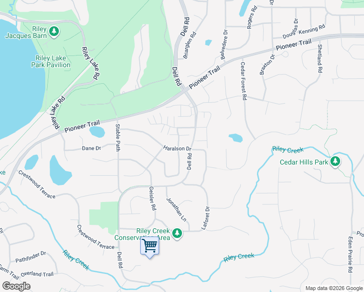 map of restaurants, bars, coffee shops, grocery stores, and more near 9445 Marshall Road in Eden Prairie