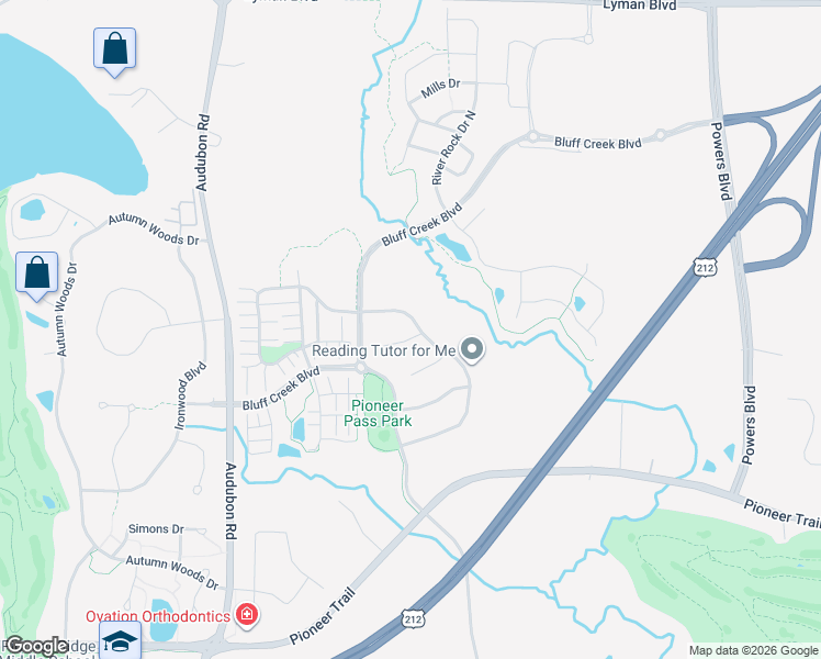map of restaurants, bars, coffee shops, grocery stores, and more near 1450 Hemlock Way in Chanhassen