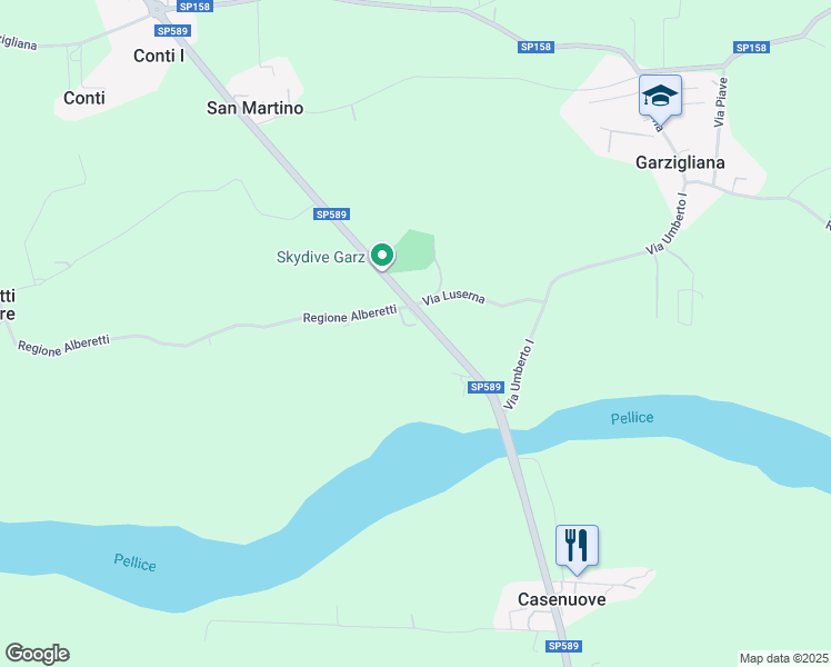 map of restaurants, bars, coffee shops, grocery stores, and more near 8 Regione Montebruno in Città Metropolitana di Torino