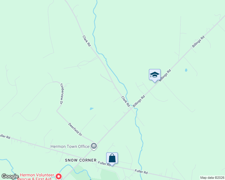 map of restaurants, bars, coffee shops, grocery stores, and more near 24 Clark Road in Hermon