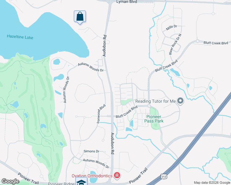 map of restaurants, bars, coffee shops, grocery stores, and more near 1952 Commonwealth Boulevard in Chanhassen