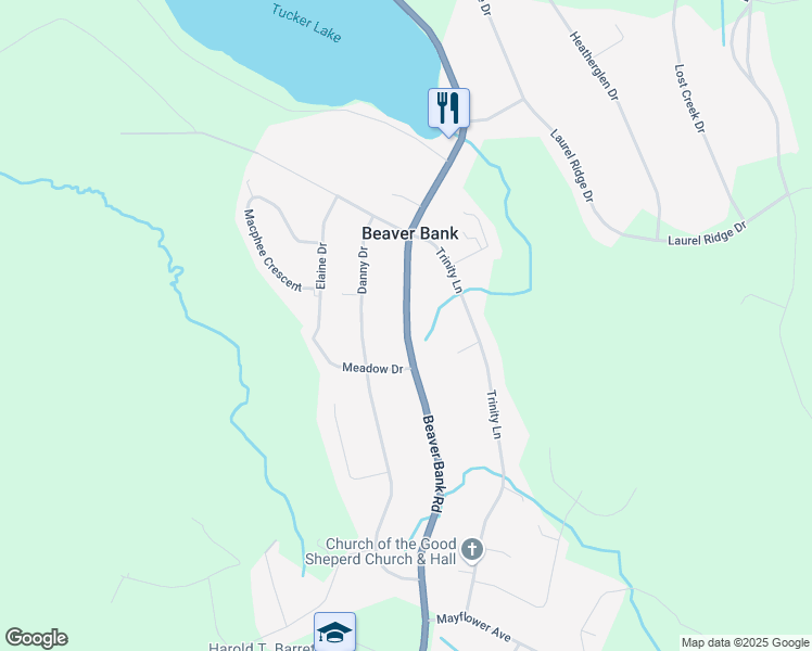 map of restaurants, bars, coffee shops, grocery stores, and more near 1122 Nova Scotia Route 354 in Beaver Bank