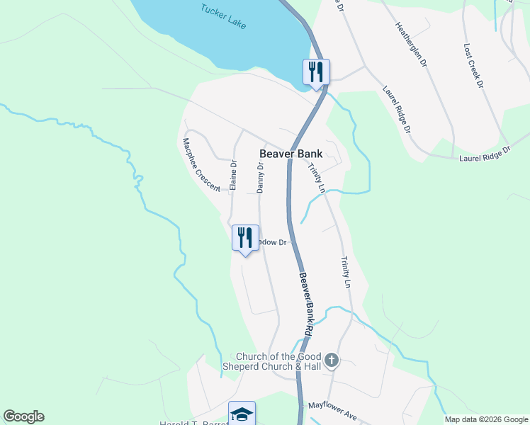 map of restaurants, bars, coffee shops, grocery stores, and more near 193 Beaver Bank Road in Beaver Bank