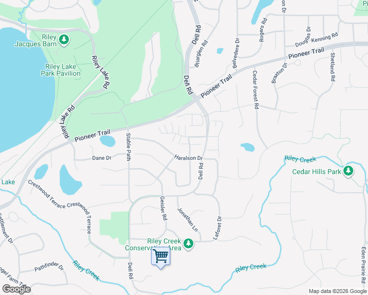 map of restaurants, bars, coffee shops, grocery stores, and more near 9434 Marshall Road in Eden Prairie