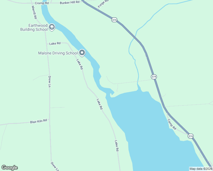 map of restaurants, bars, coffee shops, grocery stores, and more near 73 End O Lake Road in Chateaugay