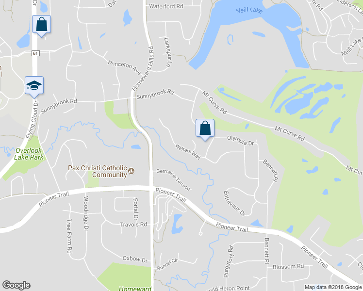 map of restaurants, bars, coffee shops, grocery stores, and more near 11760 Welters Way in Eden Prairie