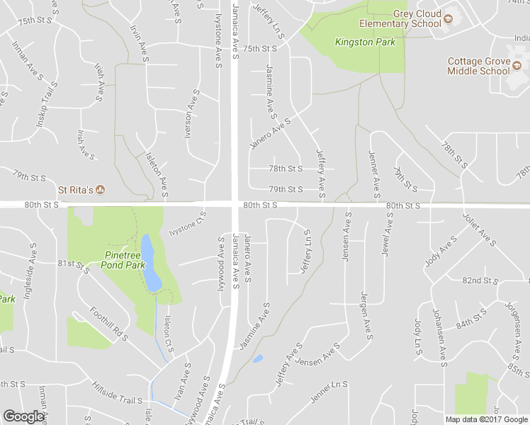 map of restaurants, bars, coffee shops, grocery stores, and more near 9034 Upper 81st Street South in Cottage Grove