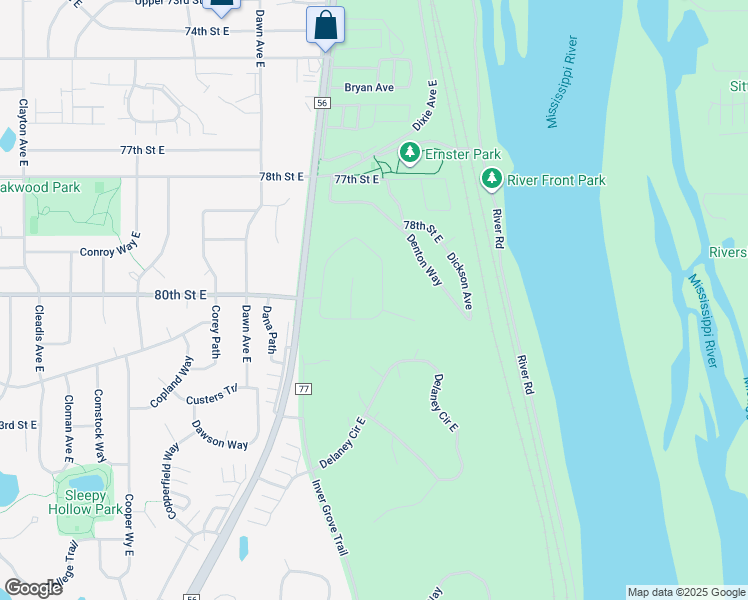 map of restaurants, bars, coffee shops, grocery stores, and more near 7999 Dempsey Way in Inver Grove Heights