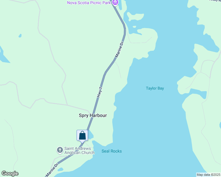 map of restaurants, bars, coffee shops, grocery stores, and more near 19118 Nova Scotia Trunk 7 in Tangier