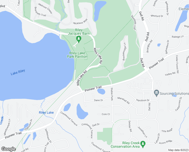 map of restaurants, bars, coffee shops, grocery stores, and more near 17536 Bearpath Trail in Eden Prairie