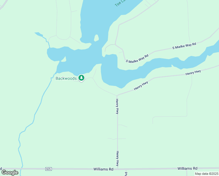 map of restaurants, bars, coffee shops, grocery stores, and more near Tee Lake Woods Road in Oscoda