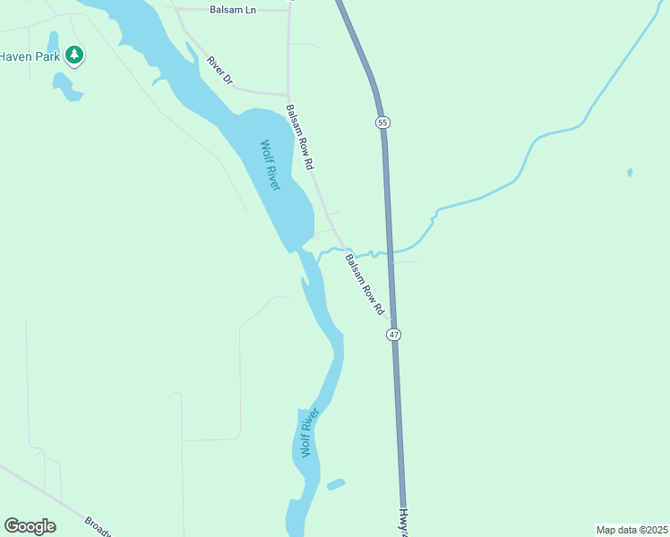 map of restaurants, bars, coffee shops, grocery stores, and more near N6763 Balsam Row Road in Shawano